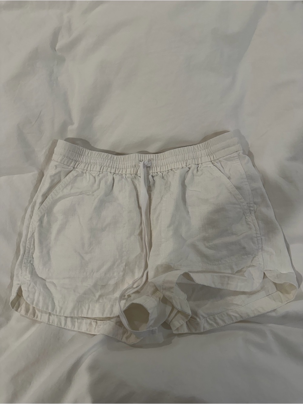J. Crew Women's White Linen Shorts